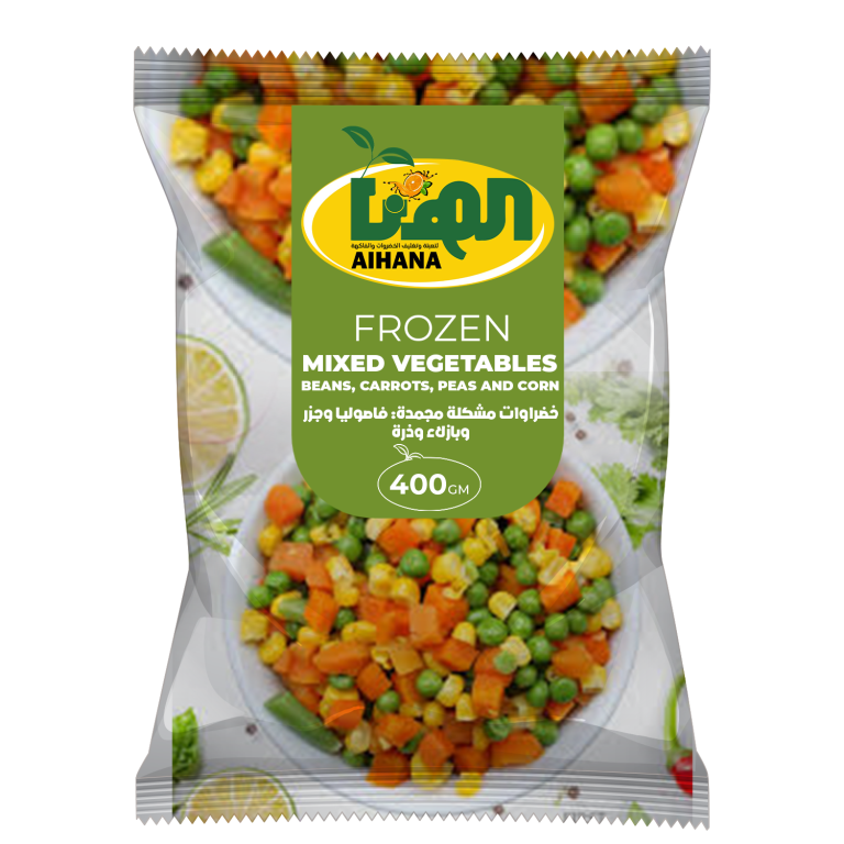 Frozen Mixed vegetables beans, carrots, peas and corn